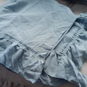 Blue Ruffled Curtains